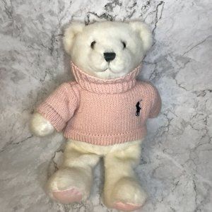 ralph lauren holiday 2019 polo bear plush new in box boy navy blue pony sweater